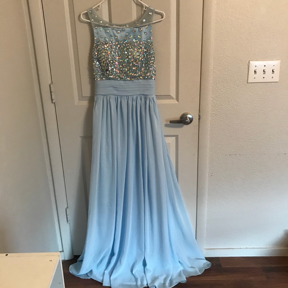 Light blue prom dress